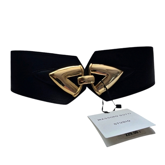 Massimo Dutti Studio Leather Sash Belt